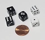 Backgammon Doubling Cube 10mm Dice Set / Replacement or Travel Set Very Small