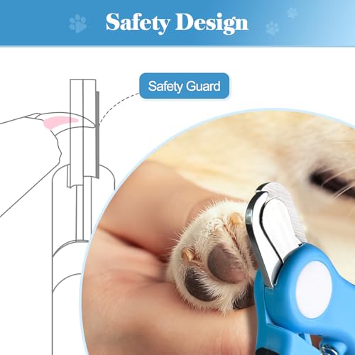 Swihauk Heavy Duty Dog Nail Clippers and Trimmers, Professional Pet Nail Clippers with Nail File for Dogs Cats Small Animal, Claw Clippers with Safety Guard to Prevent Over-Cutting, Blue - Image 5