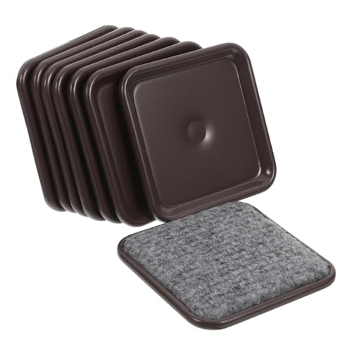 Hemobllo 8 Piezas Plataforma Protectora Sillas De Piernas De Muebles Tope De Deslizadores De Rueda Ruedas para Patas De Muebles Sofá De Gorila Tazas De Muebles Sintió Marrón