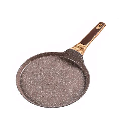 Cacerola de piedra de Maifan antiadherente para freír en capas de pasteles, tortitas, crepes, plancha plana para desayuno, tortillas, sartenes para hornear y utensilios de cocina (tamaño: 24 cm)