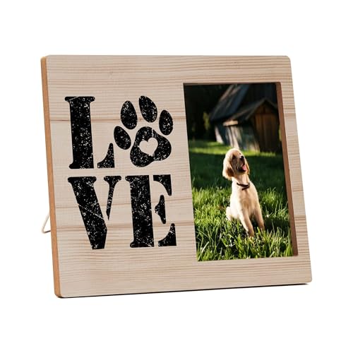 valucise Dog Picture Frames, Puppy Photo Frame, Love Dogs Frames For Pictures, Pet Memorial Gifts, Farmhouse Home Living Room Bedroom Office Decoration -04