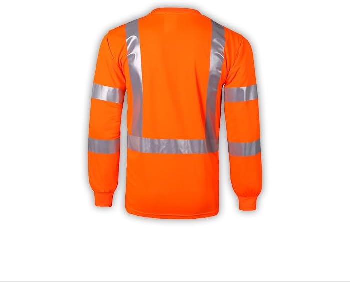 TLB133C-3 2XL High-Viz Class 3 Long Sleeve Birdseye T-Shirt Orange - 2XL