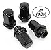 Set of 24 Veritek 12x1.5mm 1.87 Inch 47mm Length 13/16 Hex OEM Factory Mag Washer Style Black Lug Nuts for Toyota Tacoma 4 Runner FJ Cruiser SR5 Pre-Runner TRD Off-Road Limited OEM Replacement