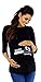 Produktbild Zeta Ville - Damen Umstands-Oberteil Top T-Shirt Witzige Baby Loading Druck 549c, Schwarz, EU 38/40