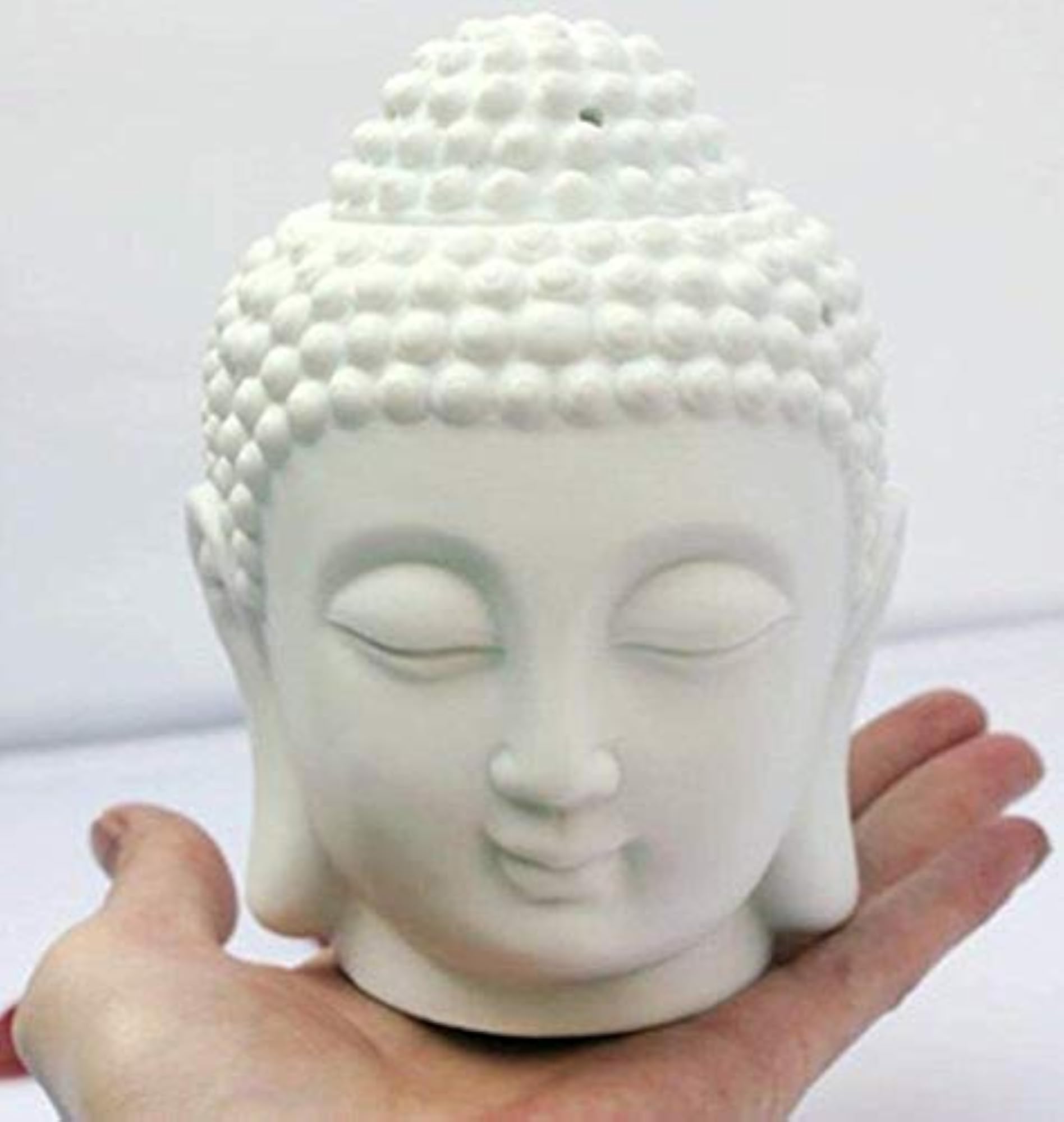 Unscented White Buddha Face Tea Lights Candle