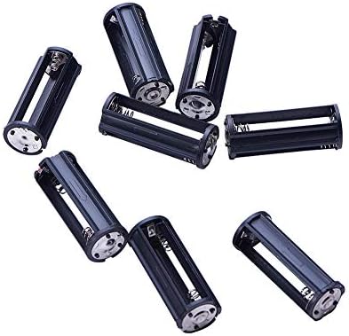 Amazon.com: 2Pcs Black Battery Holder Cylindrical Storage Case Adapter ...