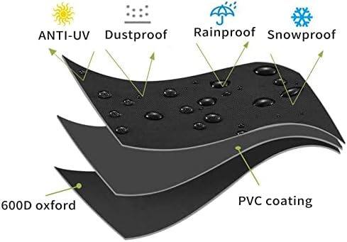LCGOD Garden Bench Covers 2 Seater, Bench Covers Waterproof Heavy Duty Waterproof, Windproof, Anti-UV,Rip Proof 600D Oxford Fabric Love Seat Covrs (134 x 66 x 63 / 89cm)