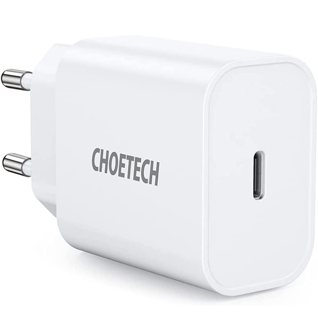 Choetech 20W PD Fast Type-C Wall Charger - White - USB Type C - Fast Charging - Compatible with USB-C enabled smartphones