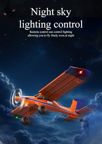 Image of QIDI-590 4CH Brushless RC Airplane, Draco Fixed Wing Glider, Orange