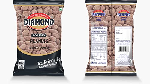 Image of Diamond Sing - 3 Varieties Roasted Salted Peanuts Combo Pack, 180 Gms | Khari Sing, Salted without Husk, Israeli Jumbo Mungfali | Vacuum Packed Singdana (Pack of 9) 180 Gram Each