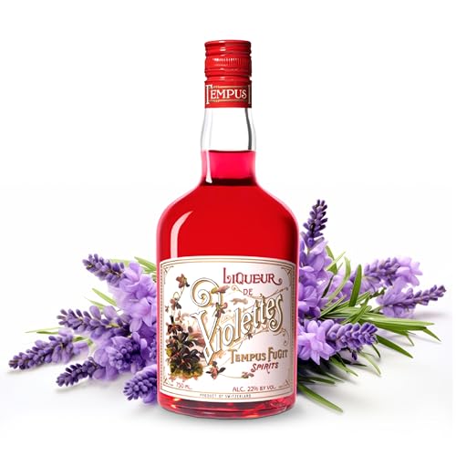 Tempus Fugit Liqueur de Violettes, 70cl, 22% ABV, Liqueur Made with French Violets, Violet Liqueur for Delicious Specialty Cocktails