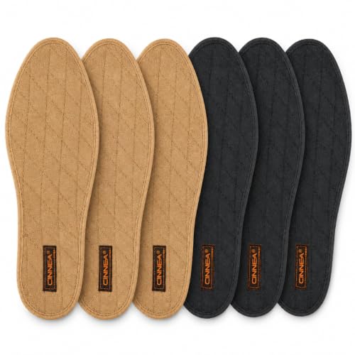 Semelles cannelle anti-odeur cinnea en lot de 3 paires taille 36 à 47