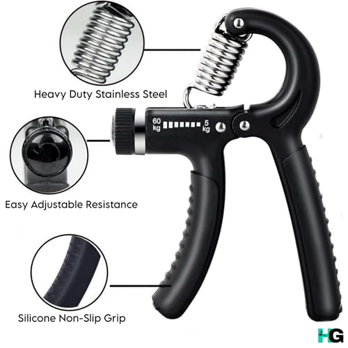 Image of Hand Grip Strengthener & Finger Exerciser Combo for Men & Women Adjustable Hand Gripper with Silicone Finger Resistance Trainer Improves Grip Strength, Finger Flexibility & Hand Endurance