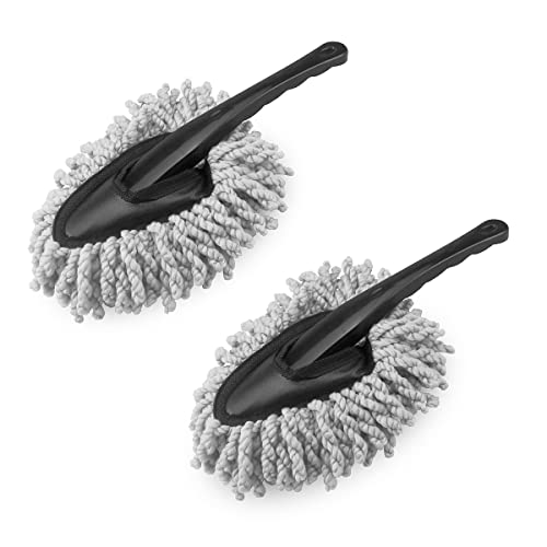 JNNJ 2 Piezas Auto Duster, Cepillo De Cera para Coche, Microfiber Duster, Plumero Lavable para...