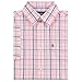 IZOD Boys' Short Sleeve Button-Down Plaid Dress Shirt, Fairy Tale, 18-20