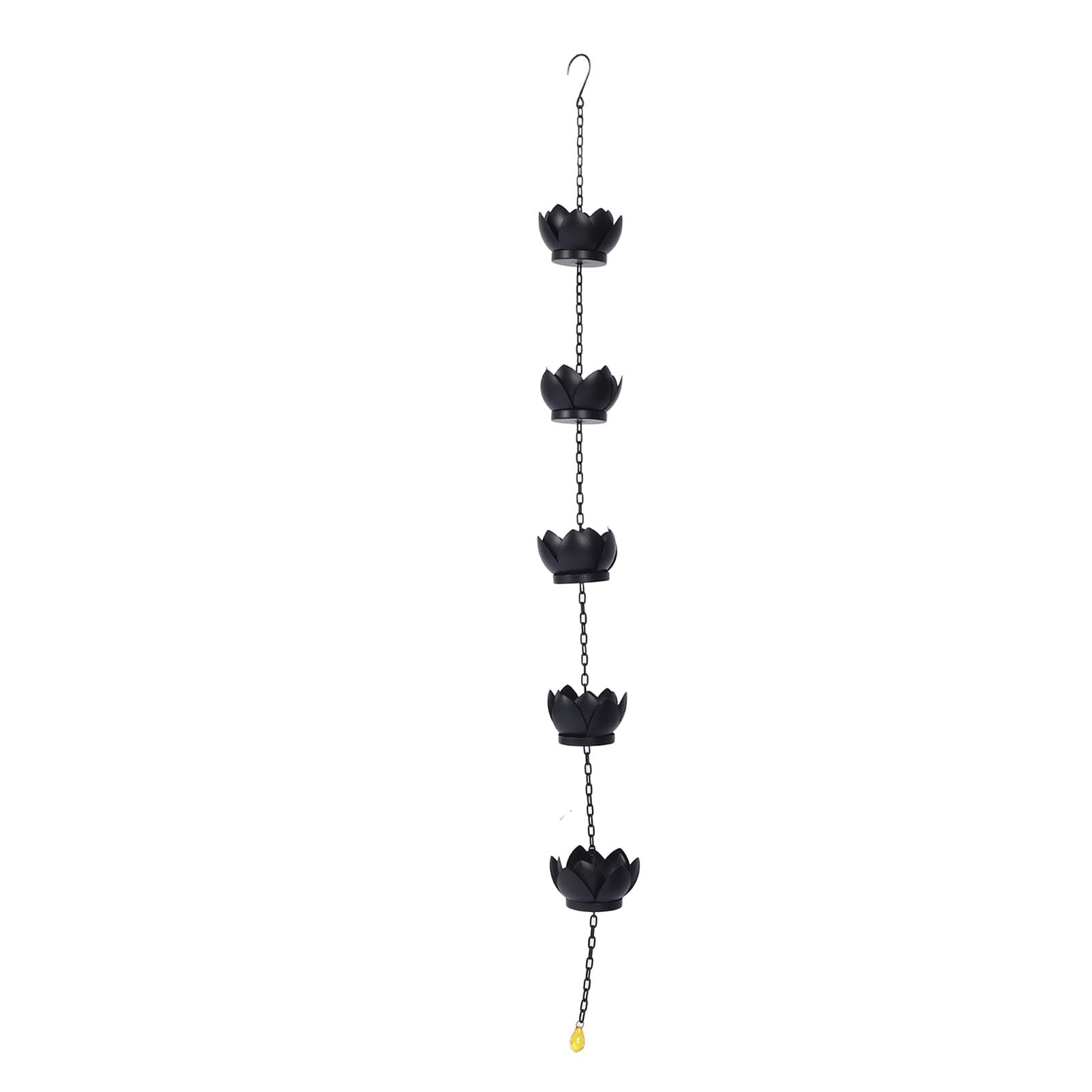 Chaîne de pluie décorative extérieure en métal pour gouttière de jardin et porche