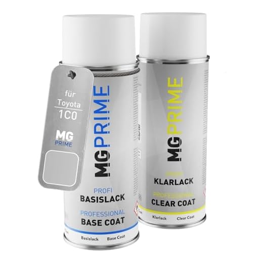 Dupli-Color 189906 Standard-Lackstift Auto schwarz 12ml, Black 6 MG PRIME Autolack Sprühdosen Set für Toyota 1C0 Silver Metallic/Polarsilber Metallic Basislack Klarlack Spraydose 400ml