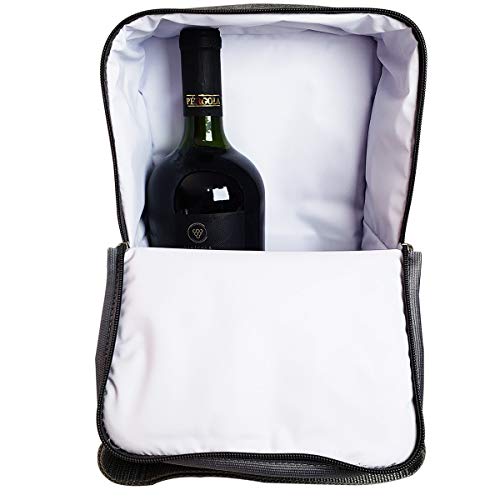 Bolsa Térmica Cinza para Garrafas de Café Água Vinho Espumante