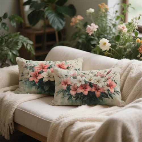 Housse de coussin imperméable aspect lin avec fermeture éclair cachée pour l'extérieur - 4