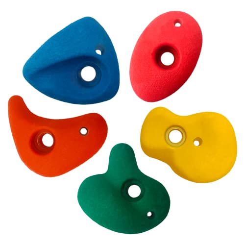 OTITU Appigli Colorati per Arrampicata, Pietre per Arrampicata Parete D'arrampicata, Prese Arrampicata Bambini Set, Torre Gioco, Pezzi - 5, Taglia - S