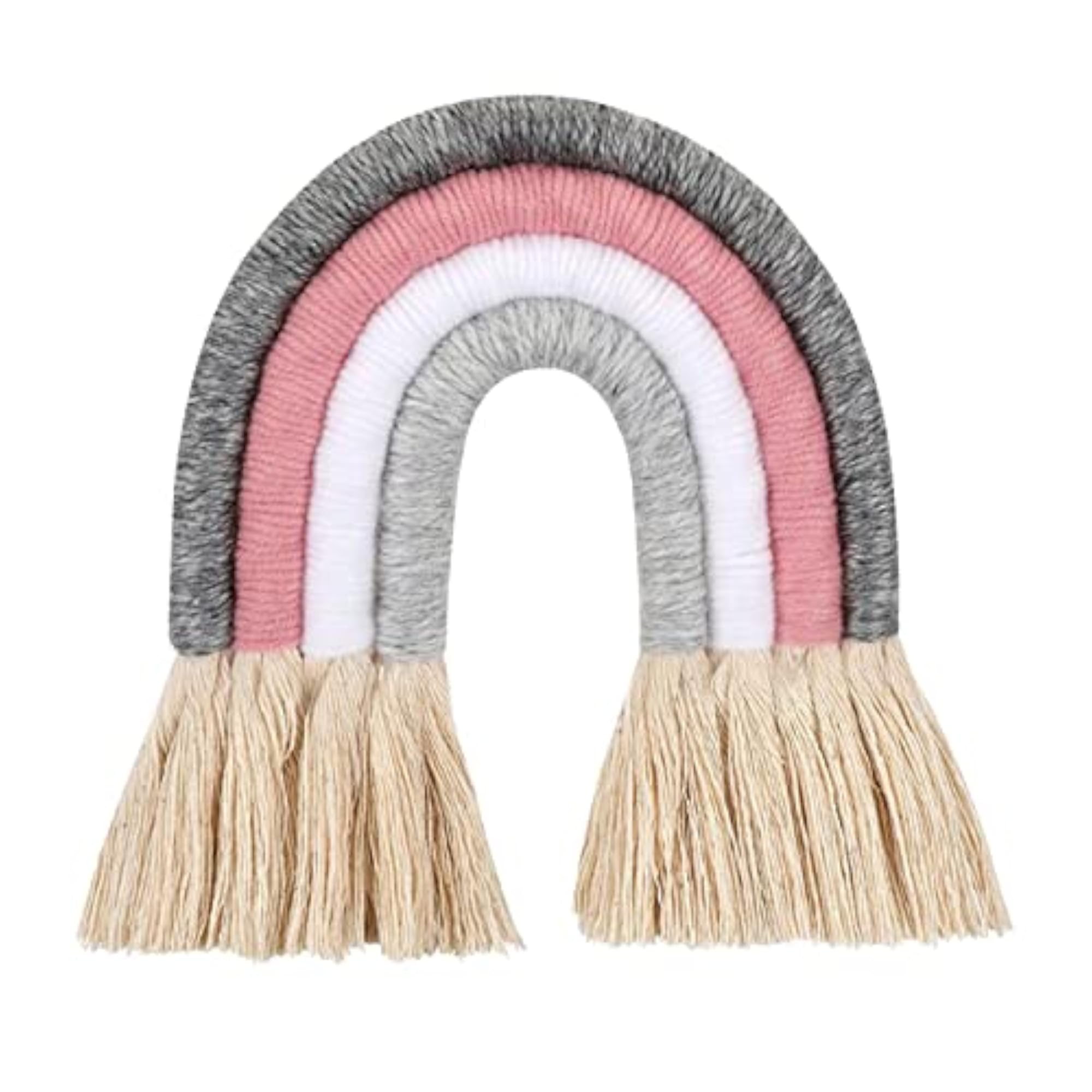 Macrame Rainbow Hanging Tapestry for Baby Room