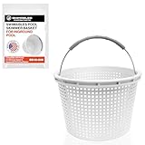 Swimables Pool Skimmer Basket for Inground Pool Compatible with Pentair U-3 Skimmer Basket and Hayward SP1070 Pool Basket | Built-in Brass Weight | 316 Stainless Steel Handle & Convenient Rubber Grip