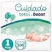 Dodot Pañales Bebé Cuidado Total Talla 1 (2-5 kg), 100 Pañales, Suave Protección de la Piel de Dodot con Ingredientes de Origen Vegetal