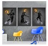 Kunst Neon Basketball Schuhe Sport Poster und Drucke Straße Wand Abstrakte Leinwand Malerei Geschenkidee Mann Büro Wohnkultur 50cm * 70cm