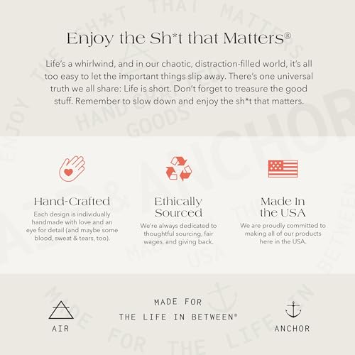 Air & Anchor Cuff Keeper Front Clasp Necklace, Ring Keeper Necklace Women & Men, Water/Sweat Resistant, Tarnish Proof & Hypoallergenic in Polished Stainless Steel or Gold Tone4