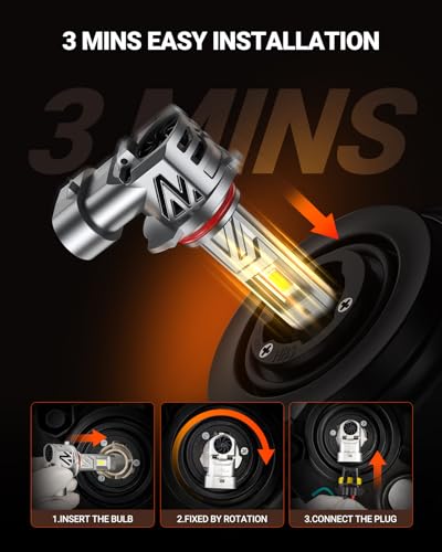 Image of SEALIGHT HB3 /9005 Light Bulb, 9X Super Bright 6500K Cool White, 9005 LED Bulbs for Car Powersports ATV /UTV, 1:1 Mini Size, 80000Hrs Lifespan, Pack of 2