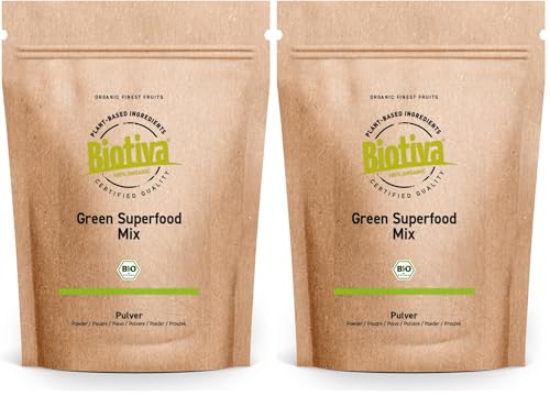 Green Superfood Mix Pulver Bio 400g - Gerstengras Weizengras Spirulina