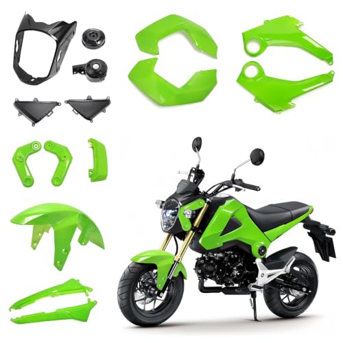 Mokuo Motorcycle Fairing Kit in ABS Material Compatible with Honda Grom Msx 125 SF 2013-2016, Apple Green Color by mokuo - Used condition - US$155.45