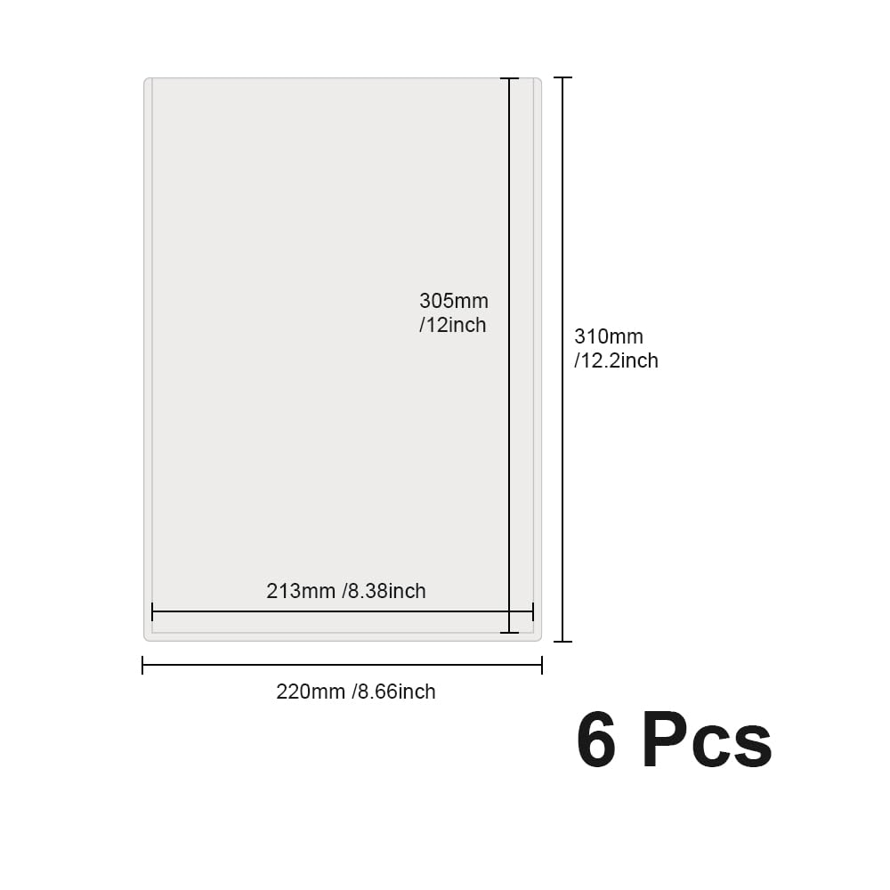 UMCHU Pack of 6 Business Card Pockets, Document Protective Covers, Translucent Plastic Waterproof Pockets - Image 2