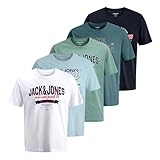 imprimante mp Jack & Jones Essentials T-shirt pour adulte Coupe normale Col rond Manches courtes