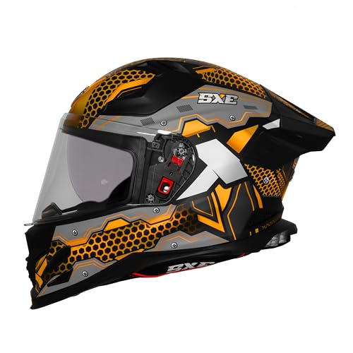 Image of Steelbird SBH-61 SXE X3 Pinlock ISI and Dot Certified Full Face Graphic Helmet for Men and Women with Inner Silver Sunshield