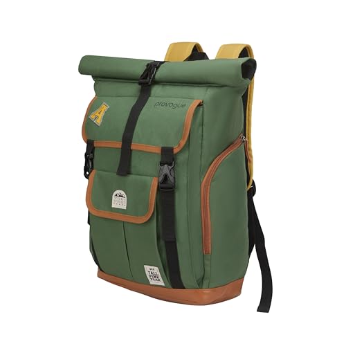 Image of Provogue Dravik 35 litres everyday roll-top laptop backpack with 15.6 inch laptop compartment for men and women, stylish contemporary daily use college, office and outdoor bag
