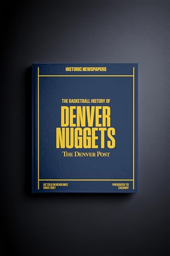 Signature gifts Denver Basketball Newspaper History Book - Personalized A3 Large Deluxe Hardcover - Denver Nuggets Basketball Fan - Keepsake Gift - Name Printed on The Front Cover(Nuggets)