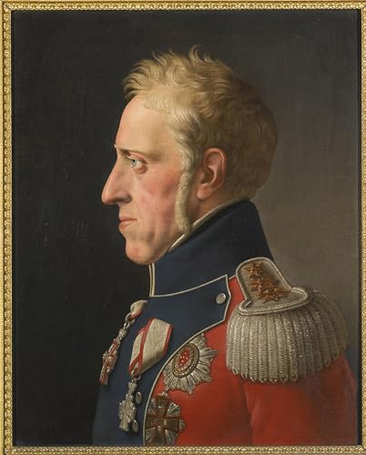 Cuadro de Federico VI de Dinamarca para salones elegantes y amantes del arte clásico de 60x90cm