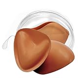 LL LALAKESI Inserts Double Sided Adhesive Pads Bikini Pad Inserts Sports Bras Swimsuits and Dresses Adhesive Nipple Patches (M:Suitable for A/B/C cup) Brown
