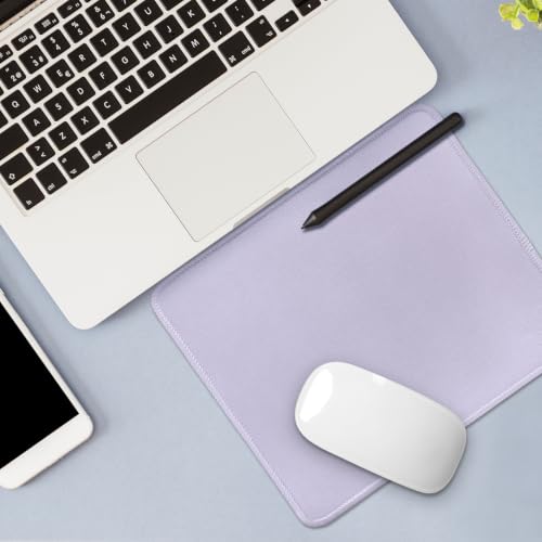Image of FROGIGO Mouse Pad with Stitched Edges - Solid Color Mousepad for Women, 9.25 x 7.75 inch Washable Square Desk Pad, Non-Slip Rubber Base, Office Home Laptop Accessories - Lilac Purple