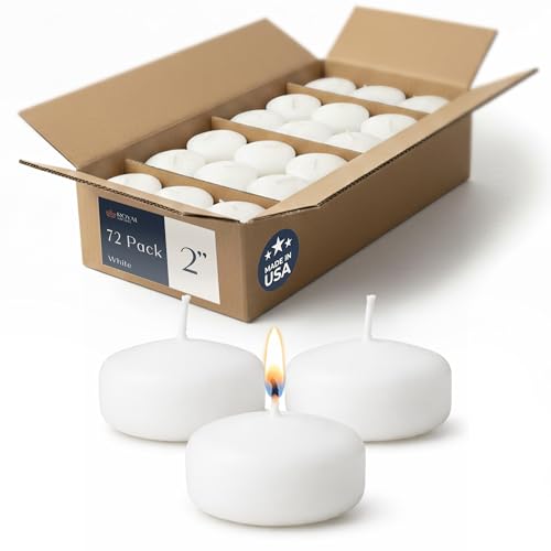 Floating Candles 2 inch White, Unscented Dripless Wax Discs | Made in USA Long Burning Floating Candles for Centerpieces 8-10 Hour Burn Time, Weddings, Parties, Home Décor & Holidays - Royal Imports Floating Candles 2 inch White, Unscented Dripless Wax Discs | Made in USA Long Burning Floating Candles for Centerpieces 8-10 Hour Burn Time, Weddings, Parties, Home Décor & Holidays - Royal Imports