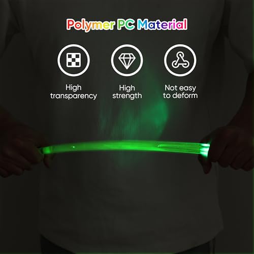 LED Light Up Drum Sticks: 2 Pairs (4 pcs) 15 Color Rechargeable Glow in the Dark Drumsticks for Kids Adults, Percussion Drum Accessories for Electronic Marching Drums Night Performances Drummer Gifts - Thumbnail 3
