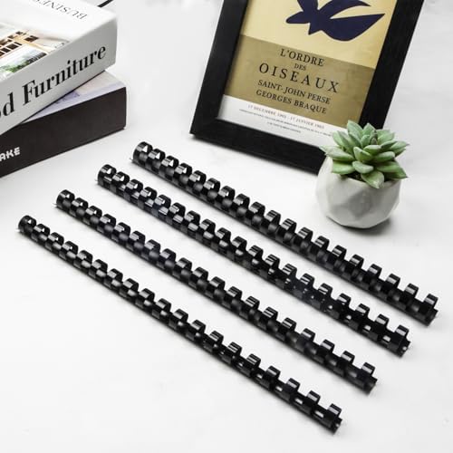 Rayson CR12141618BK Plastic Binding Combs 1/2in. 9/16in, 5/8in, 11/16in, 19-Ring Letter Size, Black Comb Binding Spines, Multi-Size Pack of 80 by Rayson - Image 9