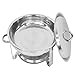 SUPER DEAL Upgraded 5 Qt Full Size Stainless Steel Chafing Dish Set of 2 Pack Round Chafer Buffet Catering Warmer Set w/Food and Water Pan, Lid, Solid Stand and Fuel Holder