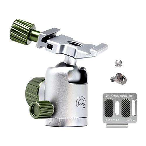 Mini Green Tripod Ballhead with 20lb Load Capacity - Arca Clamp with 40mm