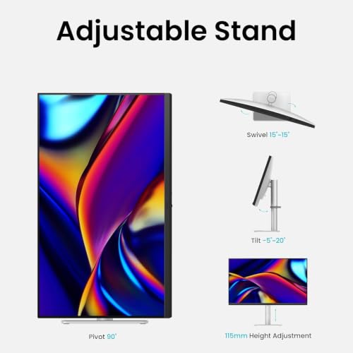 Image of BenQ MA320U 32 inch 4K IPS HDR Monitors, Pack of 2, with Heavy-Duty Dual Desk Mount Stand, USB-C 90W, Mac Color Match, USB Hub, 99% sRGB, 97% DCI-P3, for MacBook Pro /Air & PC