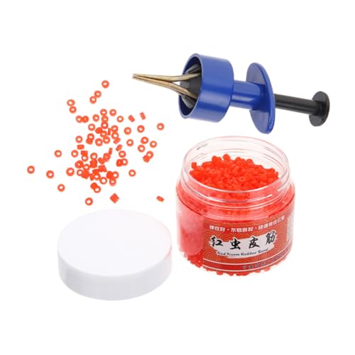 EXQUIMEUBLE 赤虫餌クリップ 釣り仕掛け用 軽量高耐久製 レッドワームホルダー 多機能屋外用ルアータックル 釣具 川釣り