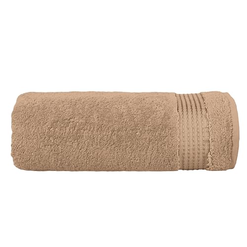 Elegant Comfort Premium Turkish Cotton 1 Piece Jumbo Bath Towel - 35 x 70 inch, Luxurious Hotel Spa Quality 100% Turkish Cotton Large Bath Towel - Highly Absorbent - Soft Bathroom Towel, Taupe