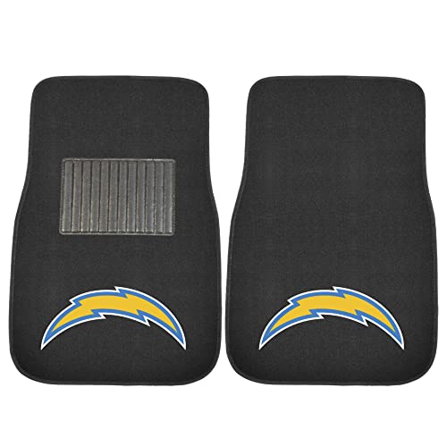 Alfombrillas Bordadas Los Angeles Chargers FANMATS 10747 con Logotipo de Alta Densidad para Coche