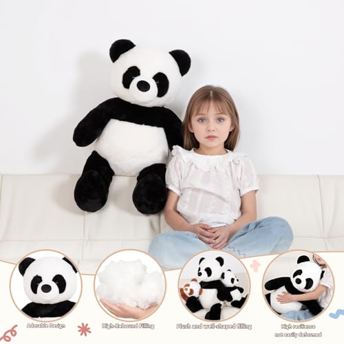 FFxiong 24" Giant Panda Bear Stuffed Animal Plush Toy Cute Soft Body Panda Pillow Kawaii Big Doll, Gift for Kids Boy Girl Birthday Valentines Christmas by FFxiong - Used condition - Image 7